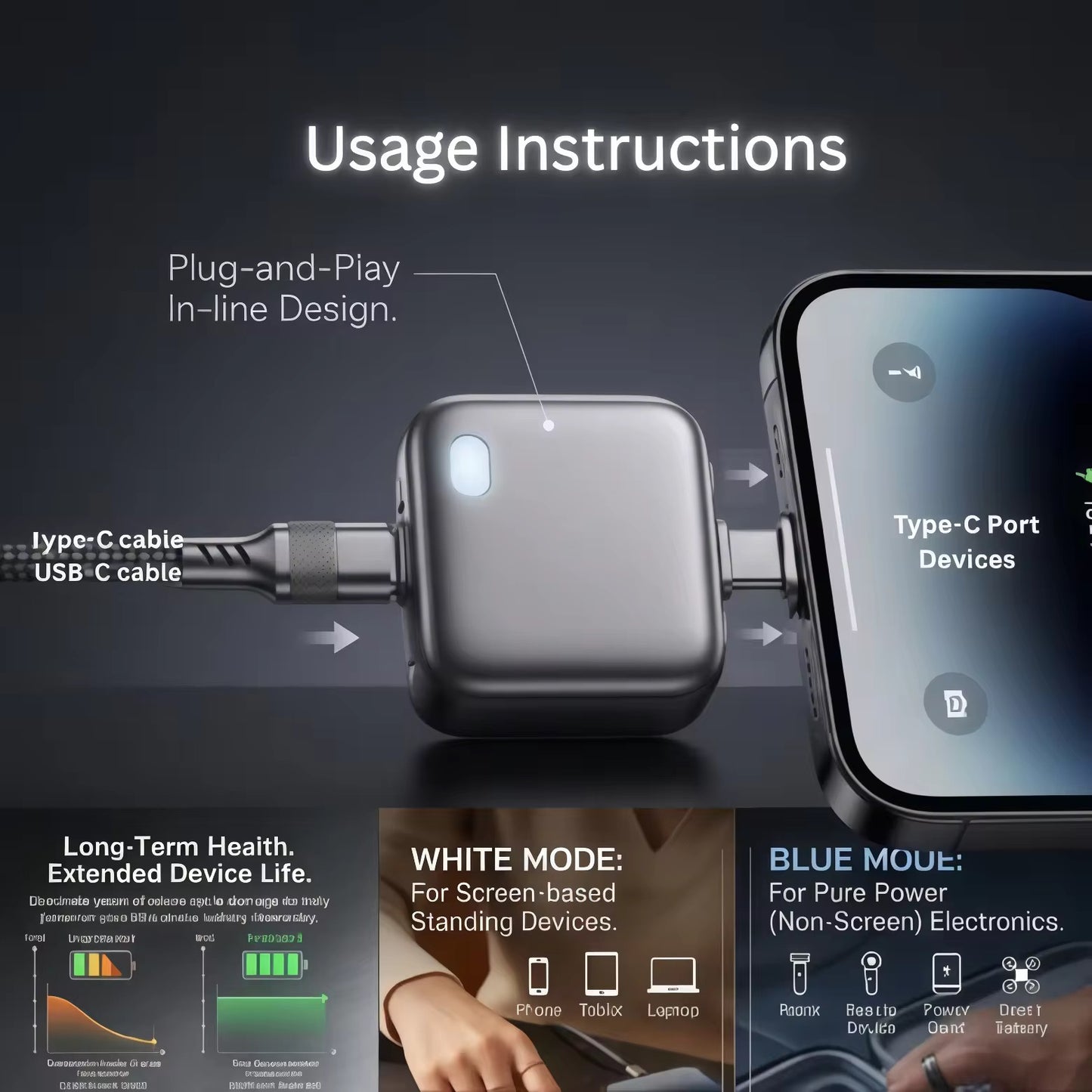 AI Smart Auto Eject Charging Adapter